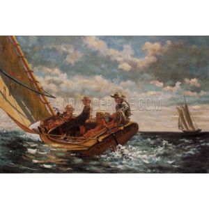 Breezing Up, also known as A Fair Wind Painting Reproduction