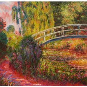 The Water-Lily Pond, also known as Japanese Bridge Painting Reproduction
