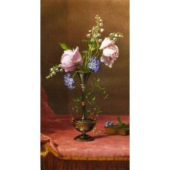 Victorian Vase with Flowers of Devotion Painting Reproduction