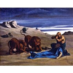 Paul the First Hermit with Lions Painting Reproduction