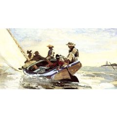 Sailing the Catboat Painting Reproduction