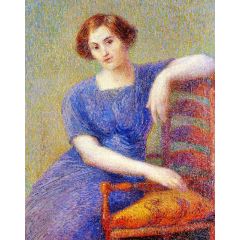 Young Woman in an Armchair Painting Reproduction