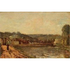 The Banks of the Seine at Bougival Painting Reproduction