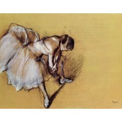 Dancer Adjusting Her Slipper Painting Reproduction