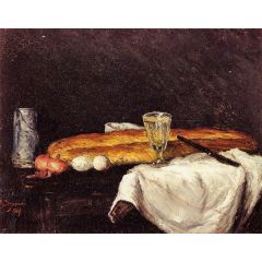 Still Life with Bread and Eggs Painting Reproduction