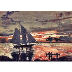 Sunset Fires Painting Reproduction