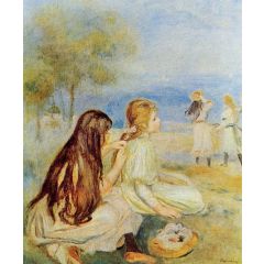 Young Girls by the Sea Painting Reproduction