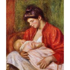 Young Mother Painting Reproduction