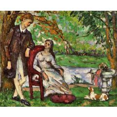 Couple in a Garden, also known as The Conversation Painting Reproduction