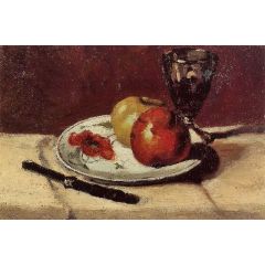 Still Life, Apples and a Glass Painting Reproduction