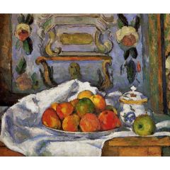 Dish of Apples Painting Reproduction