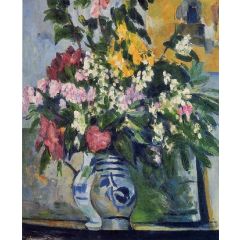 Two Vases of Flowers Painting Reproduction