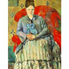 Hortense Fiquet in a Striped Skirt Painting Reproduction