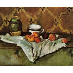 Still Life with Cup, Jar and Apples Painting Reproduction