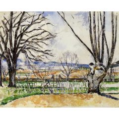 The Trees of Jas de Bouffan in Spring Painting Reproduction