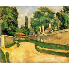 Houses along a Road Painting Reproduction