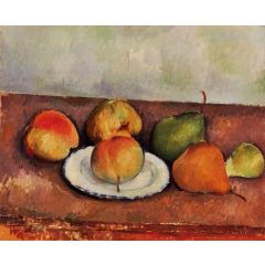 Still Life, Plate and Fruit Painting Reproduction