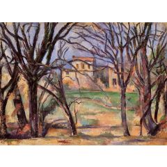 Trees and Houses Painting Reproduction