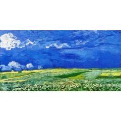 Wheatfields under a Clouded Sky Painting Reproduction