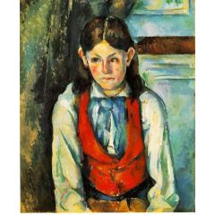 Boy in a Red Vest Painting Reproduction