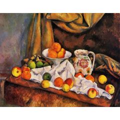 Fruit Bowl, Pitcher and Fruit Painting Reproduction