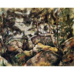 Rocks at Fountainebleau Painting Reproduction