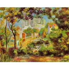 The Building of Sacred Heart Painting Reproduction