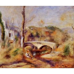 Landscape with Bridge Painting Reproduction