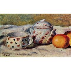 Still Life with Cup and Sugar Bowl Painting Reproduction