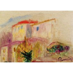 La Poste at Cagnes, study Painting Reproduction