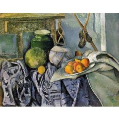Still Life with a Ginger Jar and Eggplants Painting Reproduction