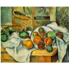 Table, Napkin and Fruit Painting Reproduction