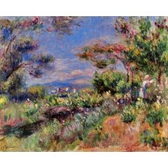Young Woman in a Landscape, Cagnes Painting Reproduction