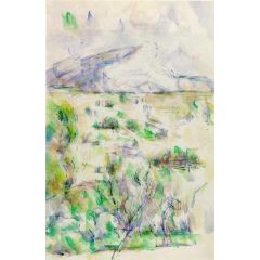 Mont Sainte-Victoire Seen from Les Lauves Painting Reproduction