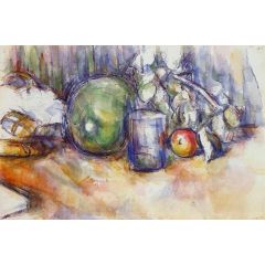 Still Life with Green Melon Painting Reproduction