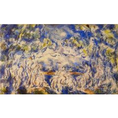 Bathers, Mont-Sainte-Victoire in the Background Painting Reproduction