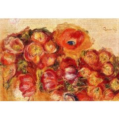 Study of Flowers, Anemones and Tulips Painting Reproduction
