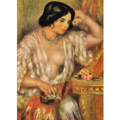 Gabrielle Wearing Jewelry Painting Reproduction