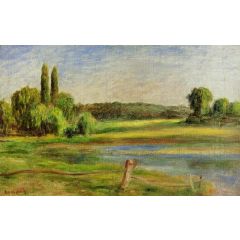 Landscape with Fence Painting Reproduction