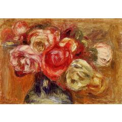 Vase of Roses Painting Reproduction