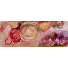 Roses with a Landscape Painting Reproduction