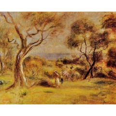 A Walk by the Sea Painting Reproduction
