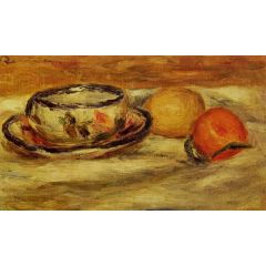 Cup, Lemon and Tomato Painting Reproduction