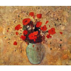 Vase of Poppies Painting Reproduction