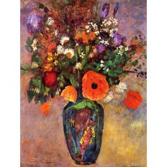 Bouquet of Flowers in a Vase Painting Reproduction