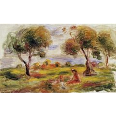 Landscape with Figures at Cagnes Painting Reproduction