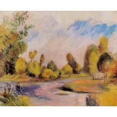 Banks of a River Painting Reproduction