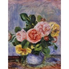 Roses in a Vase Painting Reproduction