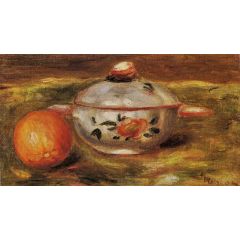 Still Life with Orange and Sugar Bowl Painting Reproduction