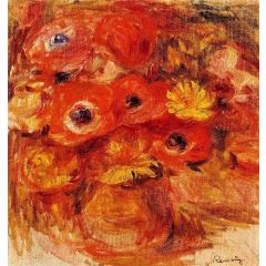 Vase of Anemones Painting Reproduction